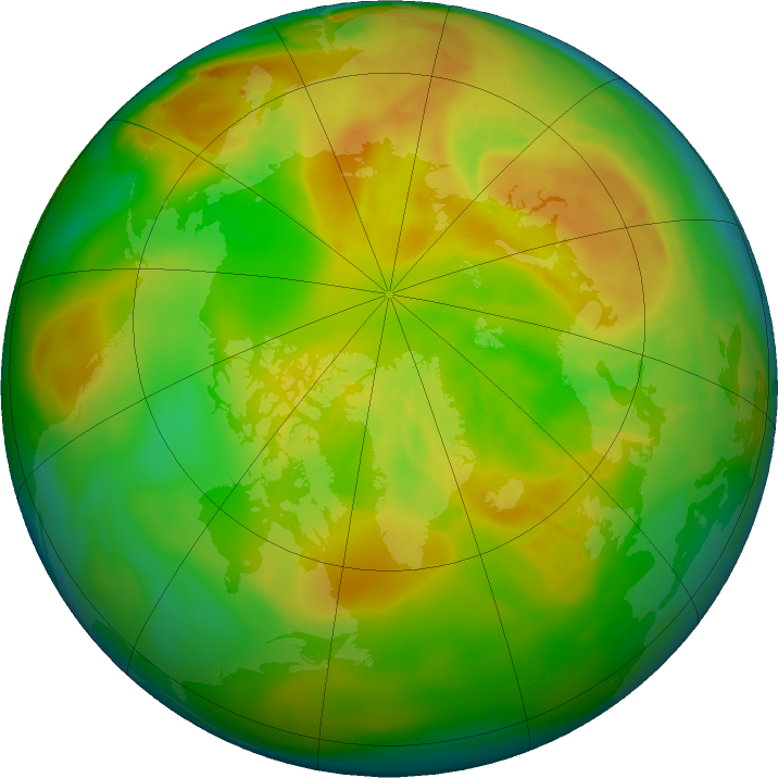 Arctic ozone map for 13 May 2011